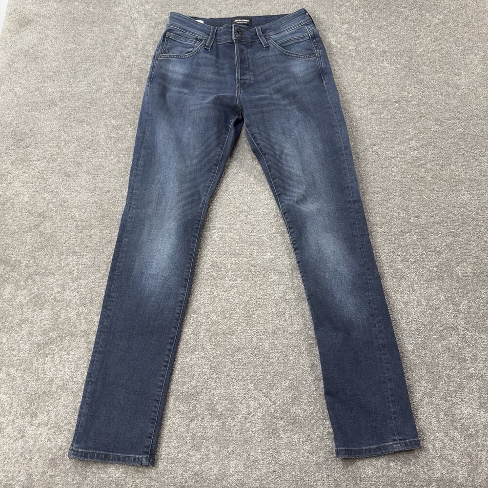 Jack & Jones Glenn Slim Fit Dark Wash Stretch Denim Jeans 29x32 Mens Casual Wear